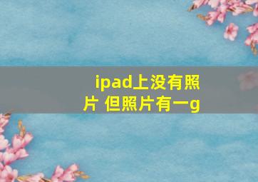 ipad上没有照片 但照片有一g